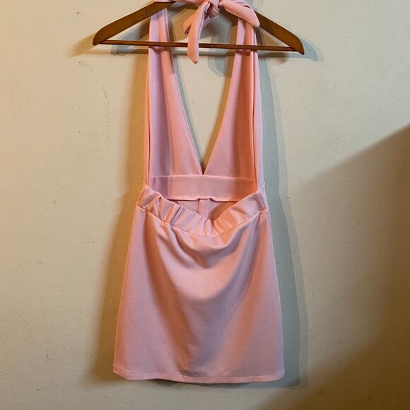 NO BRAND PINK SMALL BACKLESS DRESS - Picture 3 of 4